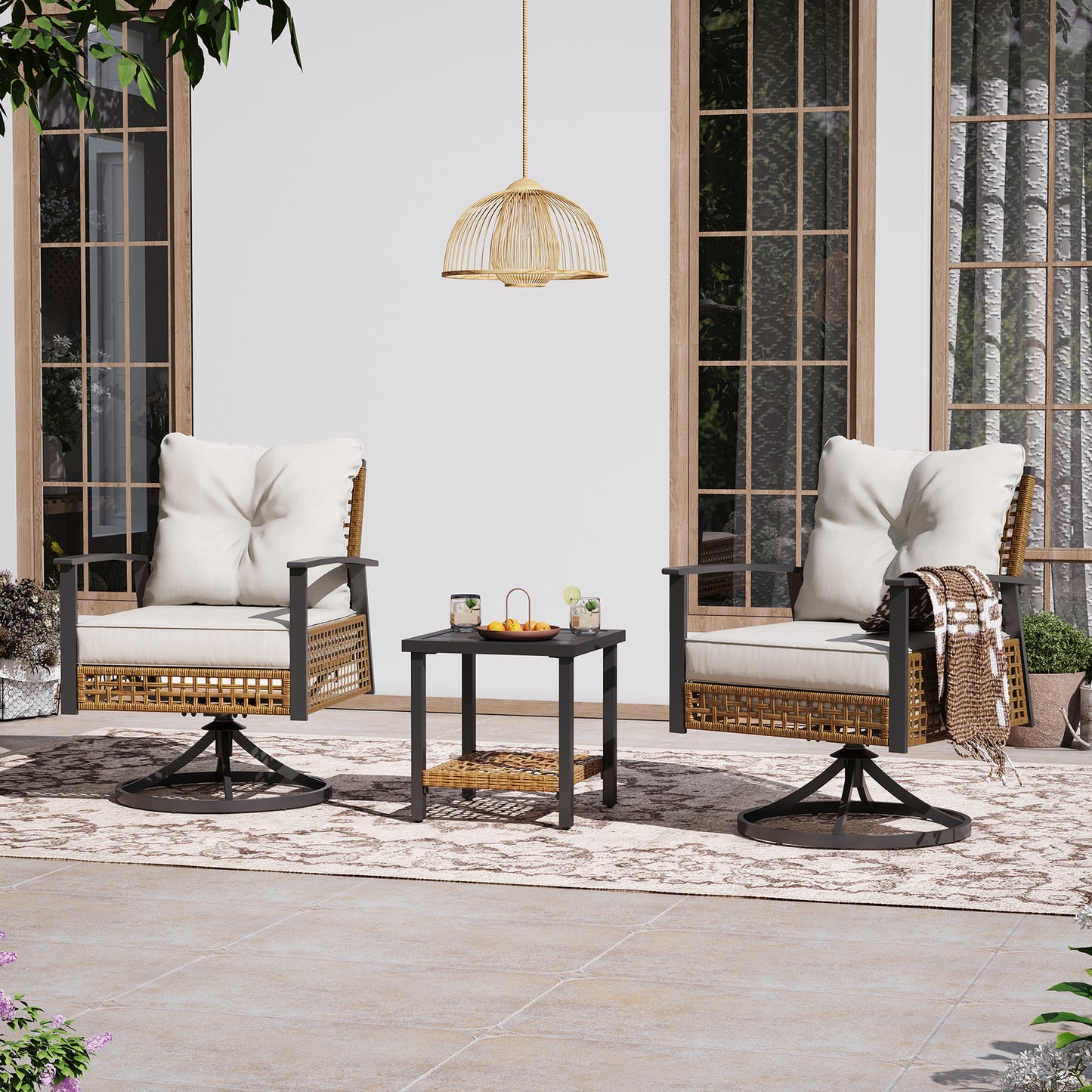 3 Pieces Rocking Bistro Set