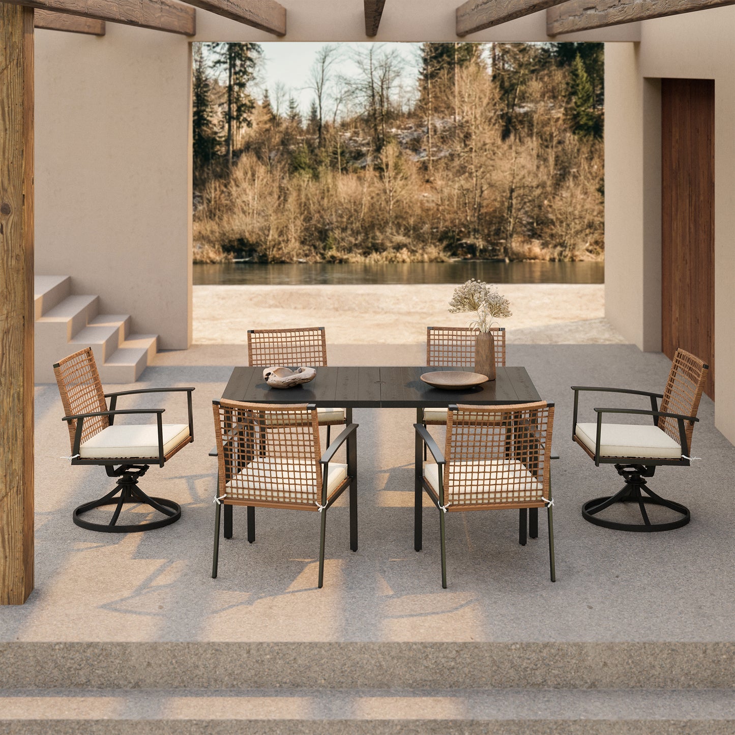 6 - Person Rectangular Outdoor Dining Set
