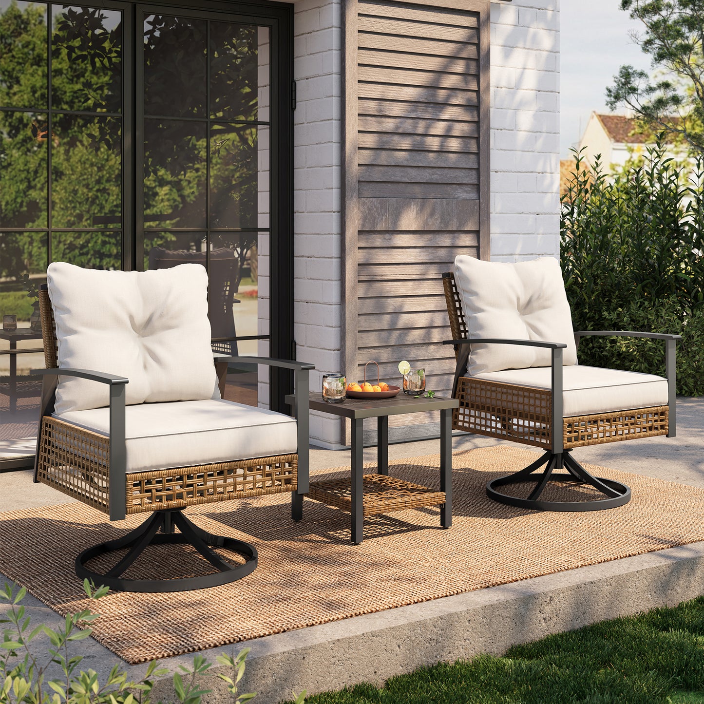 3 Pieces Rocking Bistro Set