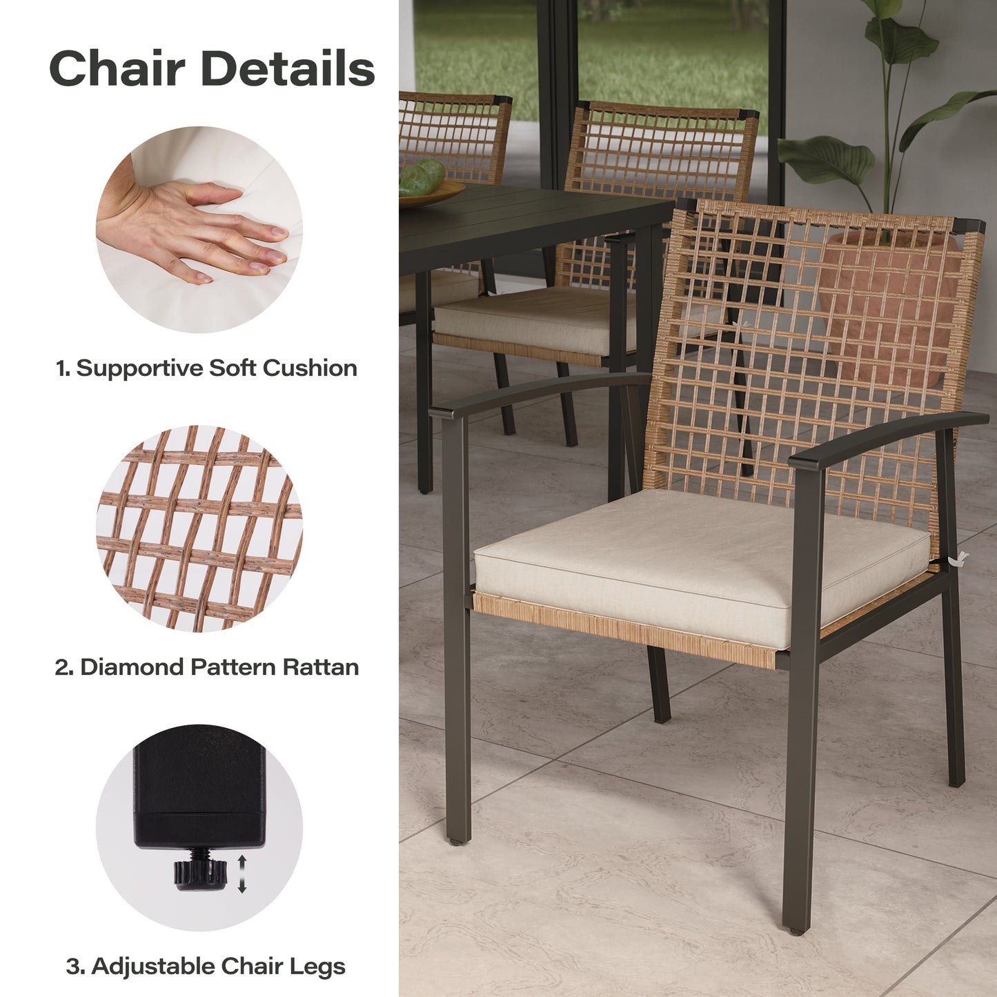 6 - Person Rectangular Outdoor Dining Set