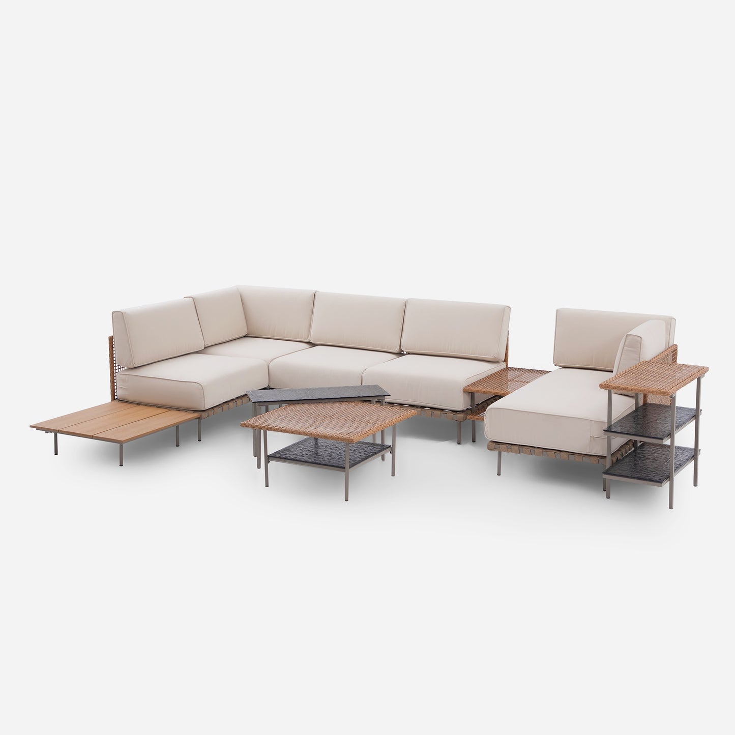 10-Piece Wicker Outdoor Conversation Set