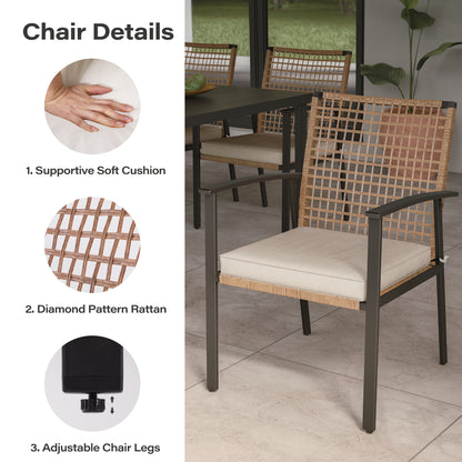 6 - Person Rectangular Outdoor Dining Set